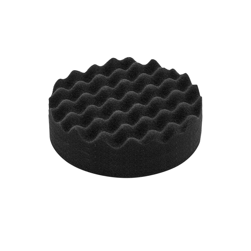 Éponge polisseuse à air en mousse gaufrée noire souple auto-agrippante (lot de 3 pièces)